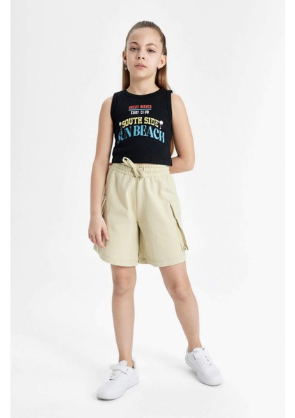 Kız Çocuk Kargo Fit Şort