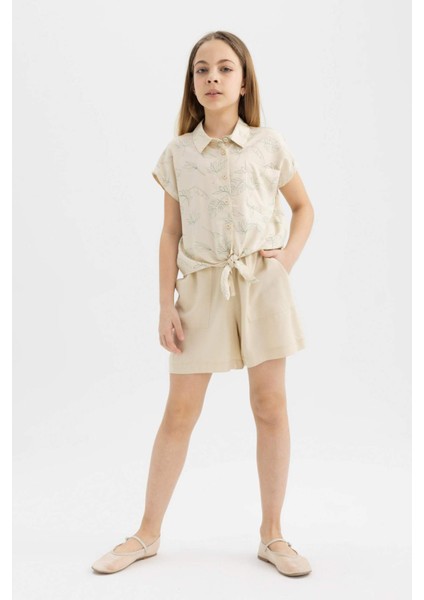 Kız Çocuk Viskon Şort