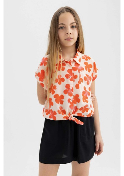 Kız Çocuk Viskon Şort