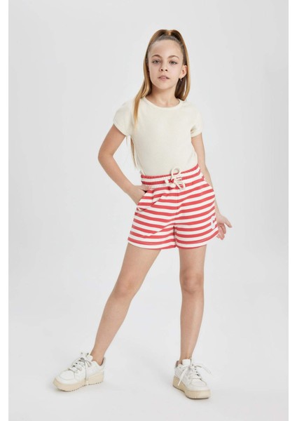 Kız Çocuk Çizgili Şort