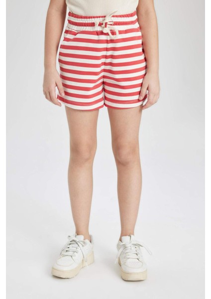 Kız Çocuk Çizgili Şort