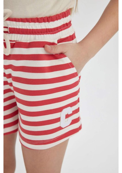 Kız Çocuk Çizgili Şort
