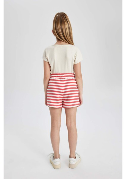 Kız Çocuk Çizgili Şort