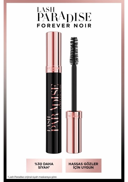 Lash Paradise Forever Noir Maskara + 2'li L'oréal Paris Khol Paradıse Blac Cosnat Mini Liner Hediyeli Set fiyatları