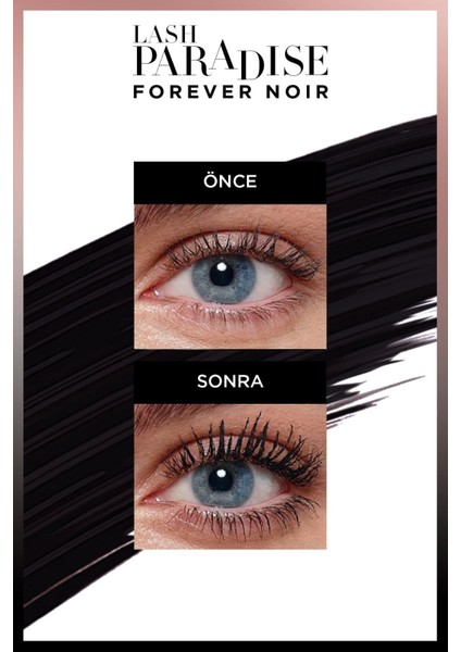Lash Paradise Forever Noir Maskara + 2'li L'oréal Paris Khol Paradıse Blac Cosnat Mini Liner Hediyeli Set indirimleri