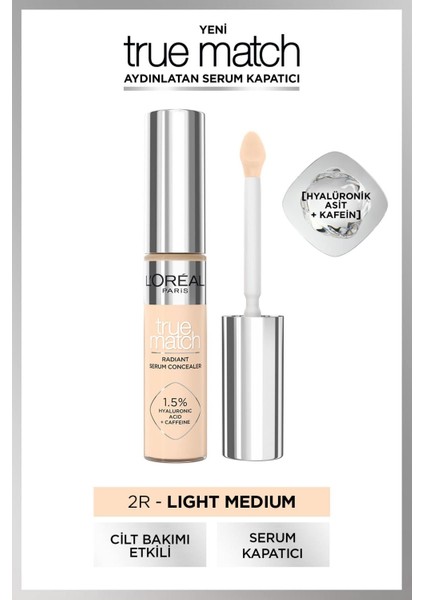 True Match Aydınlatan Serum Kapatıcı -2r & 2'li L'oréal Paris Khol Paradıse Blac Cosnat Mini Liner Hediyeli Set fiyatları
