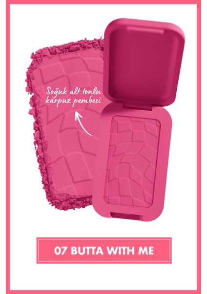 Buttermelt Blush Kremsi Pudra Allık - 07 Butta With Me & Mini Maybelline Tattoo Liner Gel Pencil Hediyeli Set modelleri