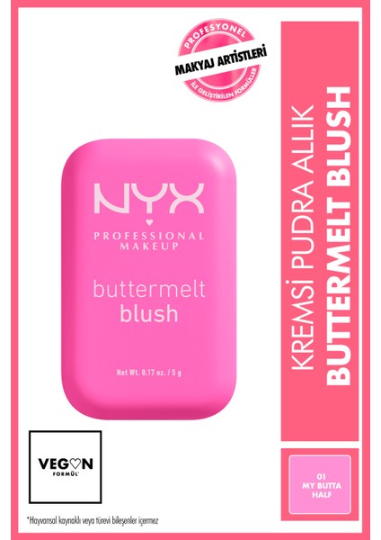 Buttermelt Blush Kremsi Pudra Allık - 01 My Butta Half & Mini Maybelline Tattoo Liner Gel Pencil Hediyeli Set fiyatları