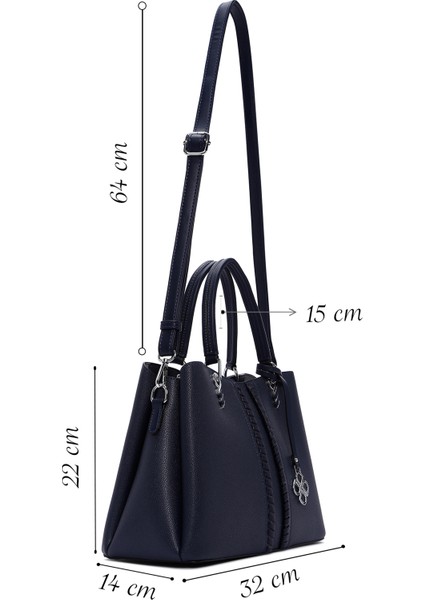 Kadın Lacivert Uzun Askılı Klasik Kol Çantası 25WBD2833FT fiyatları