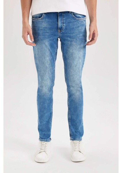 Carlo Skinny Fit Ekstra Dar Kalıp Normal Bel Ekstra Dar Paça Jean Pantolon B4672AX24SP