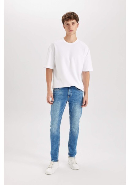 Carlo Skinny Fit Ekstra Dar Kalıp Normal Bel Ekstra Dar Paça Jean Pantolon B4672AX24SP