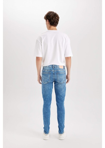 Carlo Skinny Fit Ekstra Dar Kalıp Normal Bel Ekstra Dar Paça Jean Pantolon B4672AX24SP