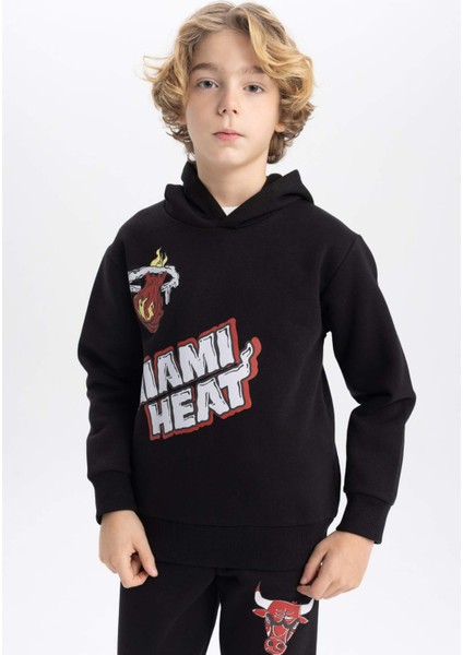 Erkek Çocuk NBA Miami Heat Kapüşonlu Sweatshirt B4799A823WN
