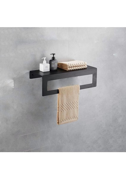 Siyah Raflı Havlu Askısı, Metal Raflı Havluluk, Mutfak, Banyo Raflı fiyatları