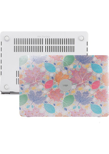 MacBook Air 13 inç Kılıf – M1 A2337, Retina A2179, A1932 Uyumlu, Sert Koruma Kapak – Ultra İnce & Şık Tasarım (Leaf Desen) Deri Kumaş Kaplama Seri – Touch ID’li MacBook Air ile Uyumlu modelleri