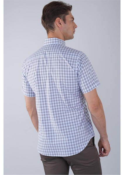 Kısa Kol Paşa Yaka Tek Cep Pamuk Kahve Erkek Gömlek GMCZG250101_D11 fiyatları