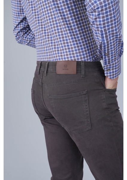 Kahve Gabardin Pamuklu 5 Cepli Spor Pantolon PNS24K24004_D11 fırsatları