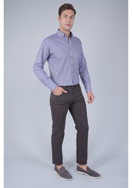 Kahve Gabardin Pamuklu 5 Cepli Spor Pantolon PNS24K24004_D11 indirimleri