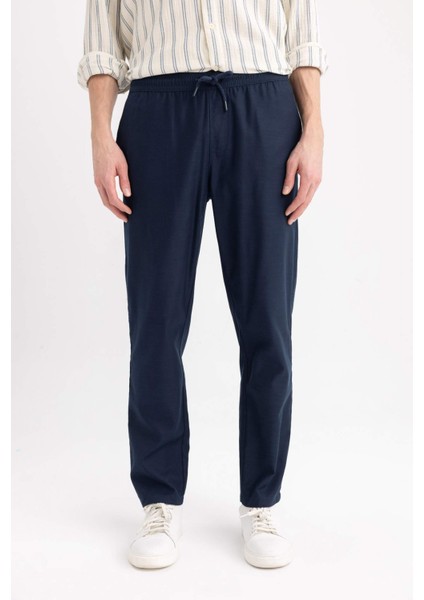 Yazlık Jogger Pantolon Basic Düz Cepli Dar Paça B4091AX24SP