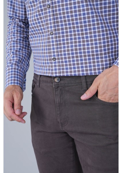 Kahve Gabardin Pamuklu 5 Cepli Spor Pantolon PNS24K24004_D11 modelleri