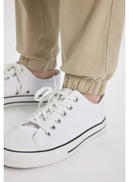 Regular Fit Jogger Gabardin Pantolon Beli Bağcıklı Cepli Düz Paça B6148AX24SP