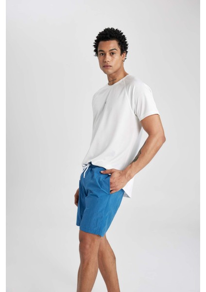 Fit Regular Fit Baskılı Kısa Boy Deniz Şortu B5991AX24HS