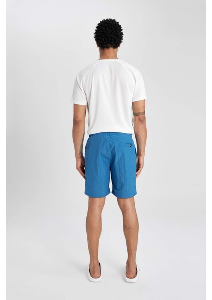 Fit Regular Fit Baskılı Kısa Boy Deniz Şortu B5991AX24HS