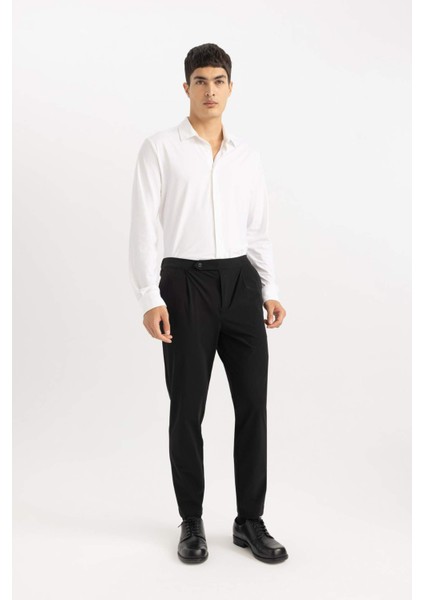 Jogger Yazlık Kumaş Pantolon Her Yöne Esneyen Düz Paça B6463AX24SP