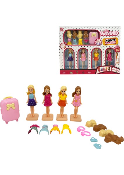 Dollylan Minkie Eğlenceli Moda Partisi Bebekleri 17 Parça 9cm fiyatları