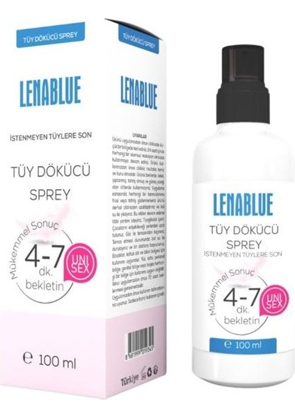 Tüy Dökücü ve Tüy Azaltıcı Tüy Alma Krem Tüm Cilt Tipleri Için Epilasyon Sprey 100 ml (Unisex) x 10ADET