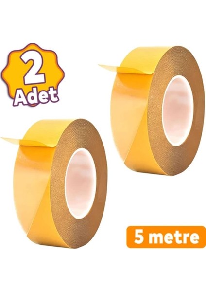 Halı Kaydırmaz Bant Çift Taraflı Çok Amaçlı Iz Bırakmaz Sabitleme Bandı 36MM x 5mt