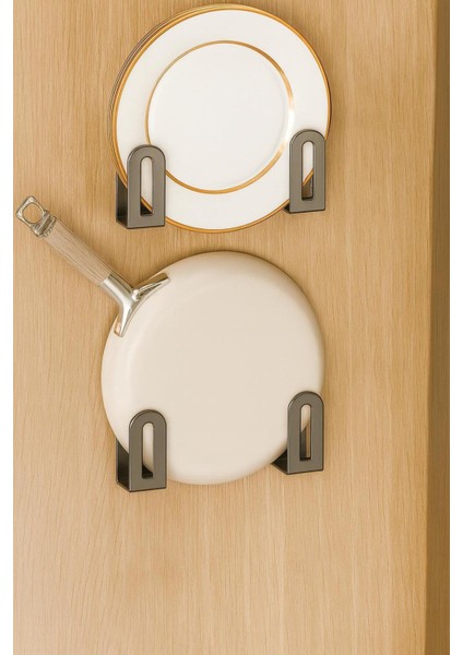 4 Adet Çok Amaçlı Metal Duvar Rafı , Metal Askı