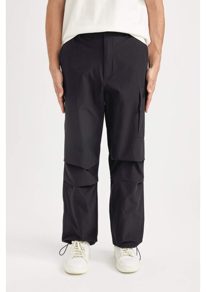 Yazlık Pantolon Relax Fit Rahat Kesim Kargo Cepli Beli Paçası Lastikli B4519AX24SP