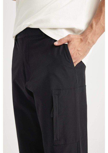 Yazlık Pantolon Relax Fit Rahat Kesim Kargo Cepli Beli Paçası Lastikli B4519AX24SP