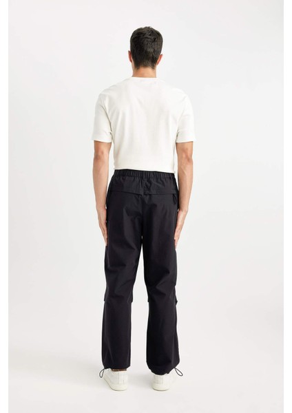 Yazlık Pantolon Relax Fit Rahat Kesim Kargo Cepli Beli Paçası Lastikli B4519AX24SP