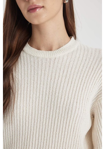 Regular Fit Bisiklet Yaka Triko Kazak Tunik