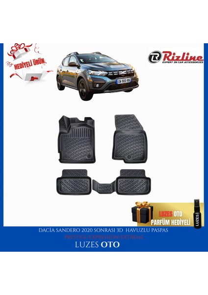 Dacia Sandero Prestige/expression/extreme 3D Havuzlu Paspas 2020