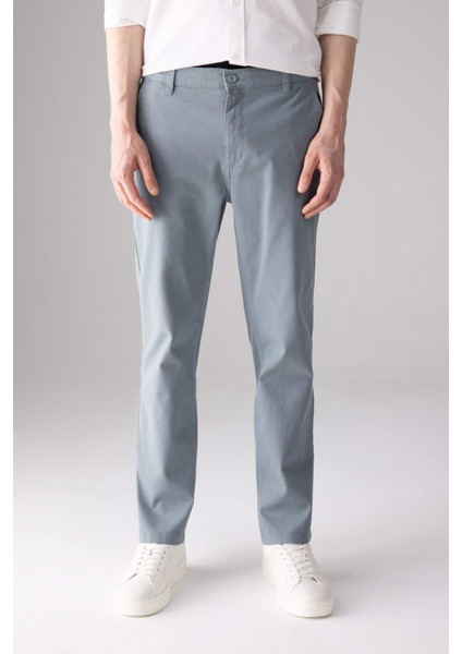 Regular Fit Normal Kesim Gabardin Chino Kanvas Pantolon Yazlık Fermuar Cepli Düz Paça B2088AX24SP