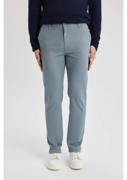 Regular Fit Normal Kesim Gabardin Chino Kanvas Pantolon Yazlık Fermuar Cepli Düz Paça B2088AX24SP