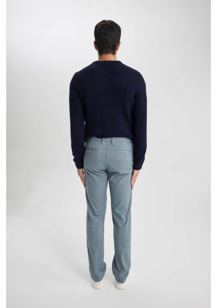 Regular Fit Normal Kesim Gabardin Chino Kanvas Pantolon Yazlık Fermuar Cepli Düz Paça B2088AX24SP
