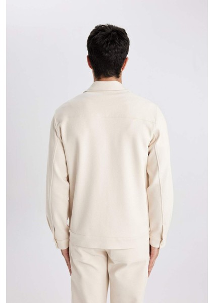 Polo Yaka Çıtçıt Kapamalı Cepli Gömlek Ceket Z5178AZ24SP