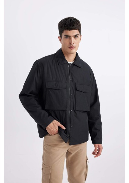 Relax Fit Polo Yaka Gömlek Ceket B4941AX24SP