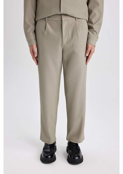 Yazlık Kumaş Pantolon Tapered Fit Normal Kesim Düz Paça Her Yöne Esneyen B6584AX24SP