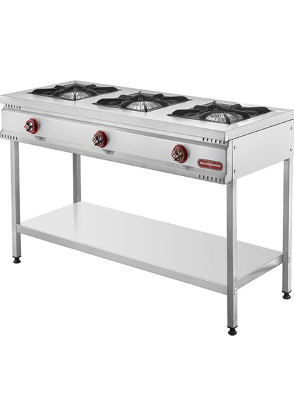 Tb-3g Taban Raflı 3 Gözlü Midi Ocak, 130X65X85 Cm, Lpg'li