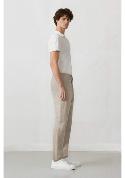 Yazlık Chino Kanvas Pantolon Slim Fit Dar Kesim Cepli Dar Paça T1055AZ24SP