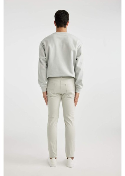Yazlık Gabardin Chino Kanvas Pantolon Slim Fit Dar Kesim Dar Paça Cepli B2089AX24SP