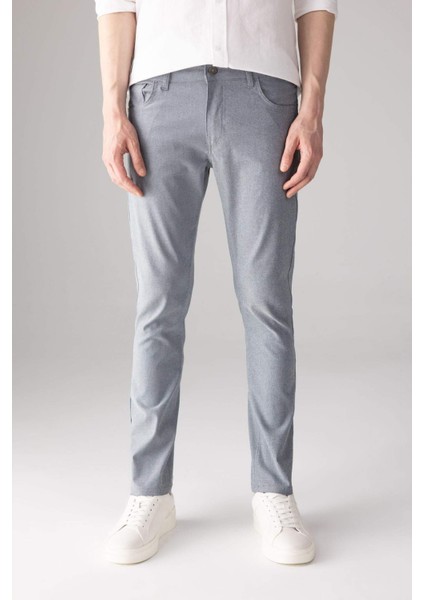 Yazlık Chino Kanvas Pantolon Slim Fit Dar Kesim Cepli Dar Paça