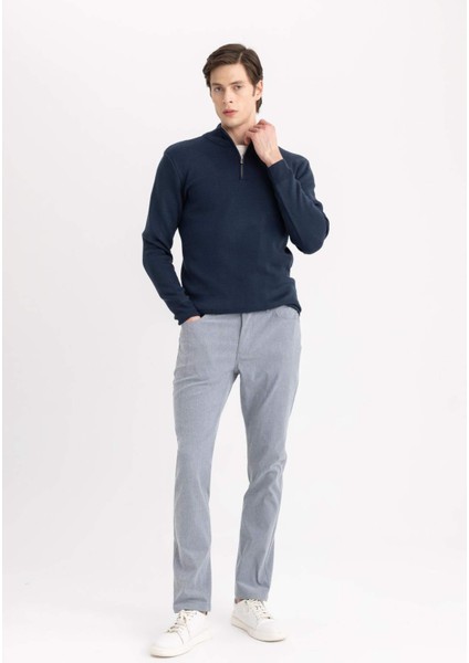 Yazlık Chino Kanvas Pantolon Slim Fit Dar Kesim Cepli Dar Paça