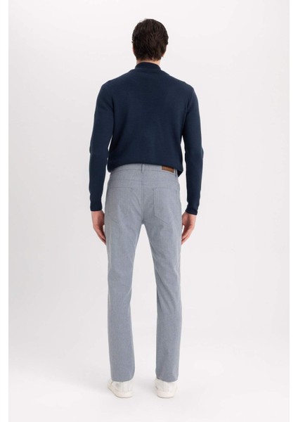 Yazlık Chino Kanvas Pantolon Slim Fit Dar Kesim Cepli Dar Paça