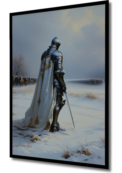 Çerçeve Görünümlü Zırhlı Şövalye Yağlı Boya Görünümlü Dekoratif Ahşap Ev/işyeri/ofis Kare Tablo fiyatları